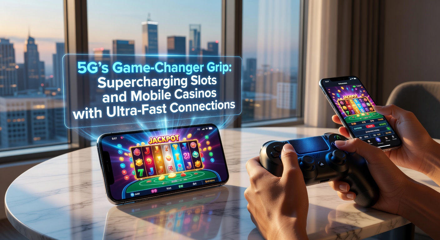 Smartphone displaying a vibrant mobile casino lobby with seamless 5G-enhanced live dealer tables and slot grids