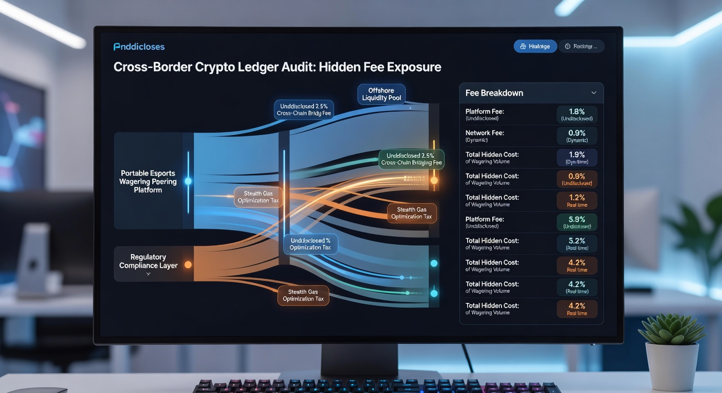 Blockchain explorer interface displaying layered transaction fees from mobile esports betting activity
