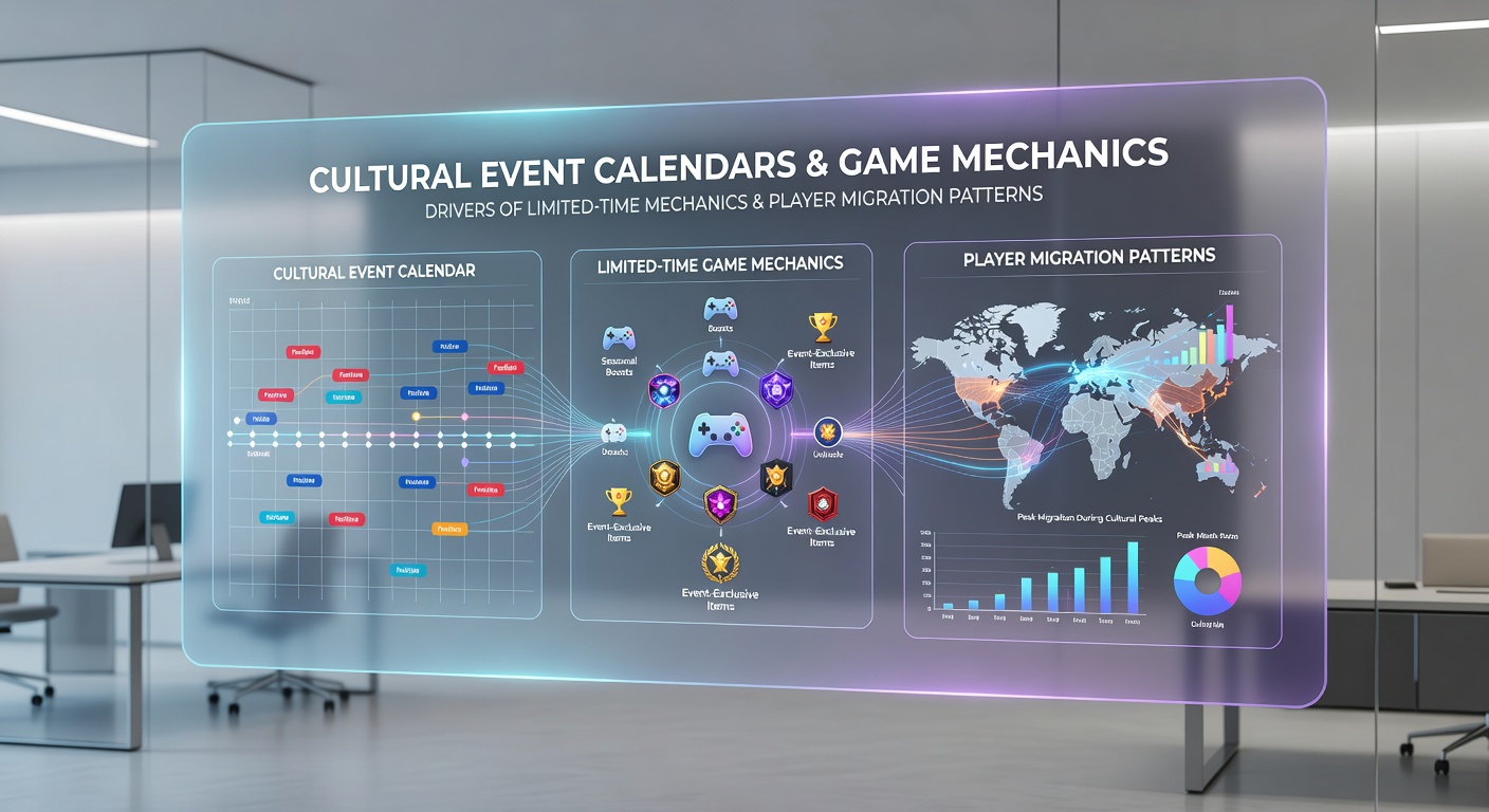 Player migration heatmaps and cultural event timelines on international gaming servers