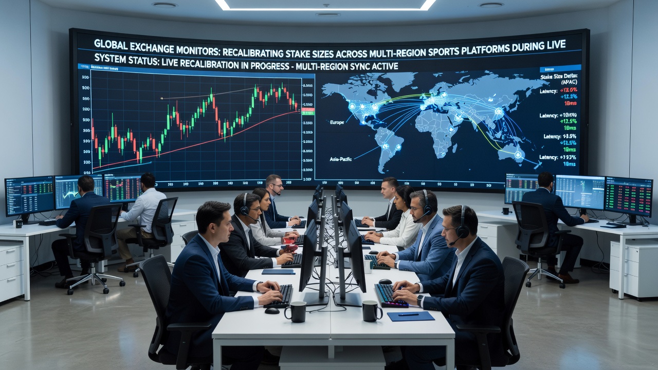 Multi-region sports platform dashboards displaying recalibrated stake limits during active live betting periods