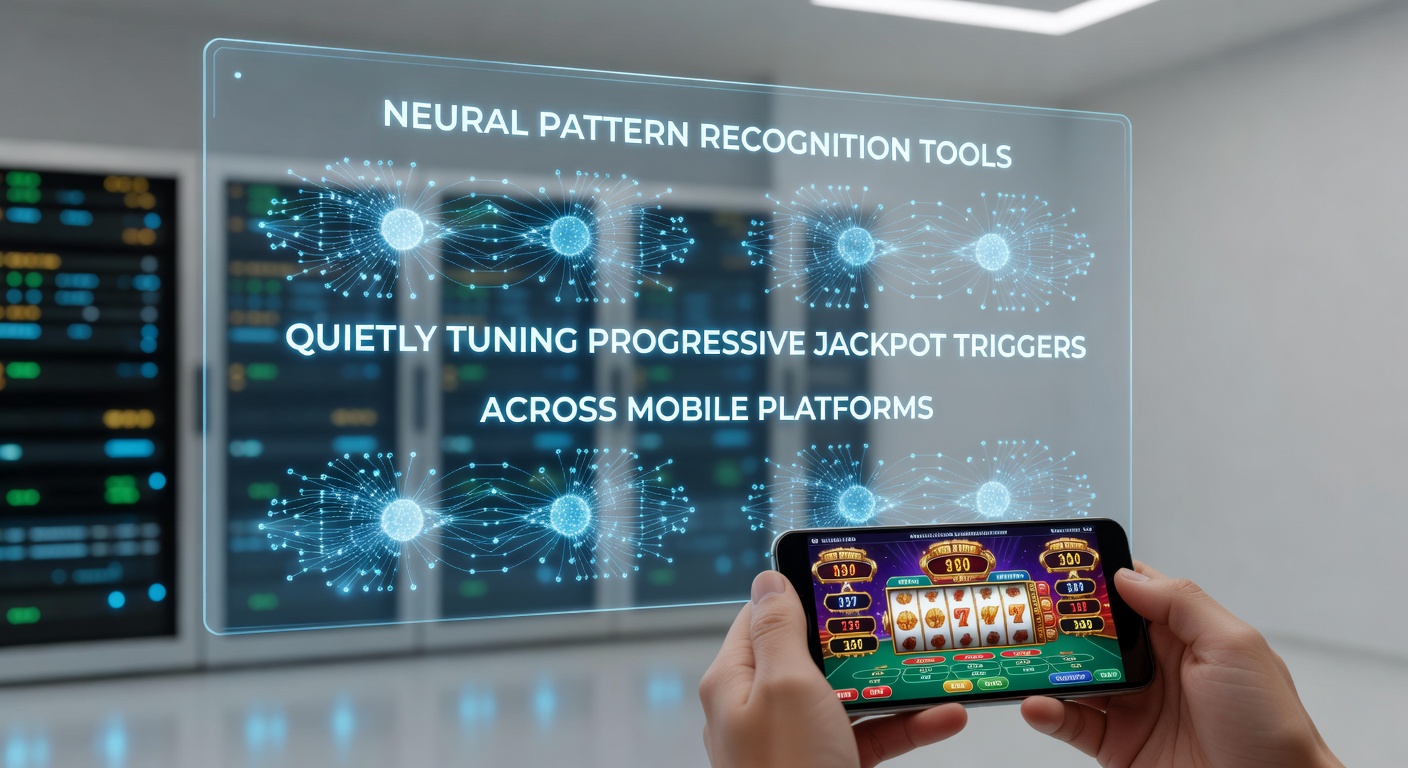 Mobile device screen displaying progressive jackpot meter with overlaid neural network activity indicators