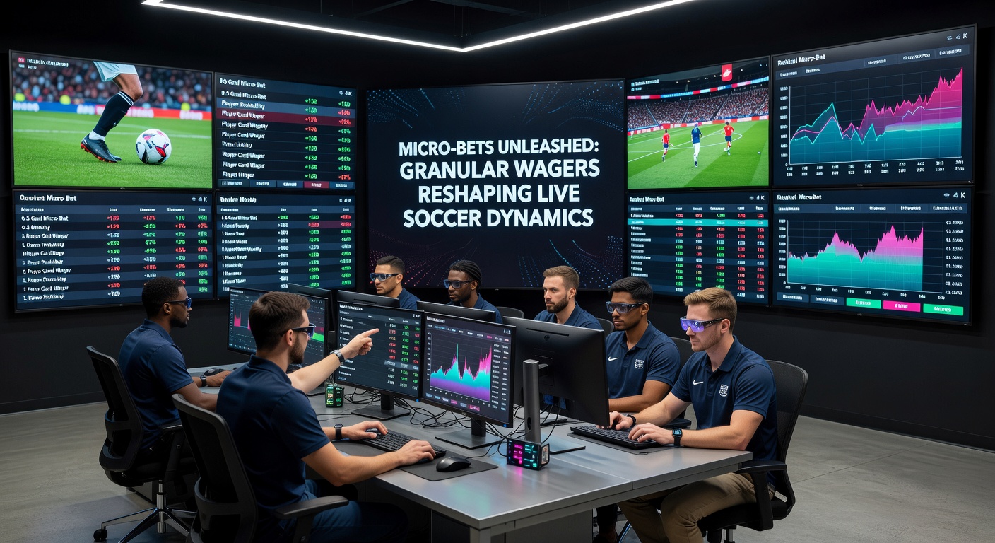 Mobile betting app screen showing live micro-bet options during a soccer match, with odds updating for next corner, goal, and card events