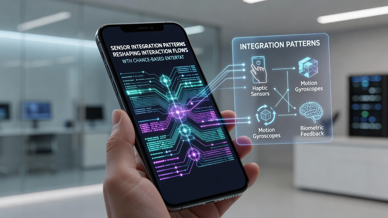 Sensor data flows connecting handheld devices to regional chance-based entertainment platforms