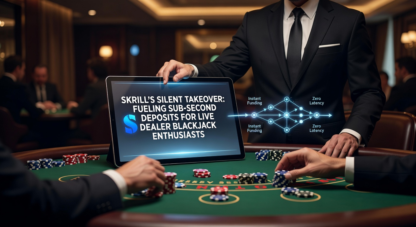 Skrill digital wallet app displaying a sub-second deposit confirmation during a live dealer blackjack session on a mobile device