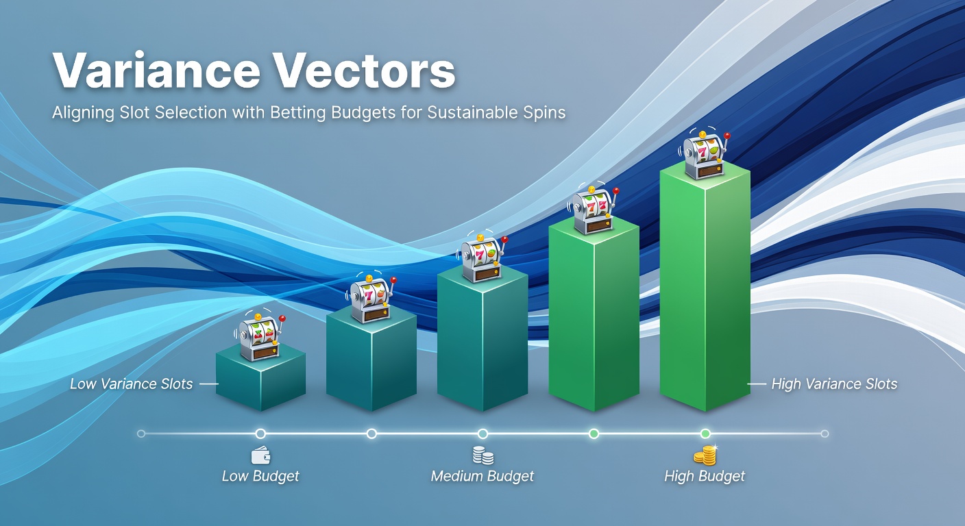 Graph illustrating slot variance levels from low to high, showing win frequency versus payout size